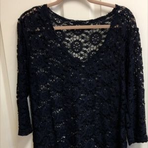 Navy Blue 3/4 sleeve tunic